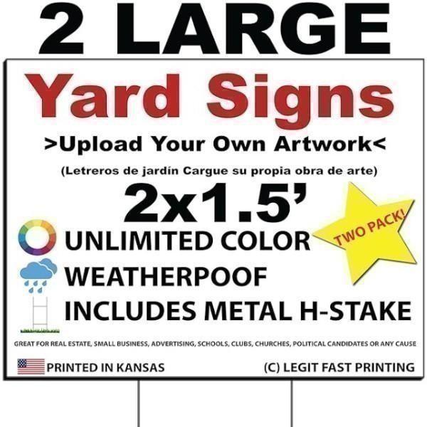 customizable yard sign
